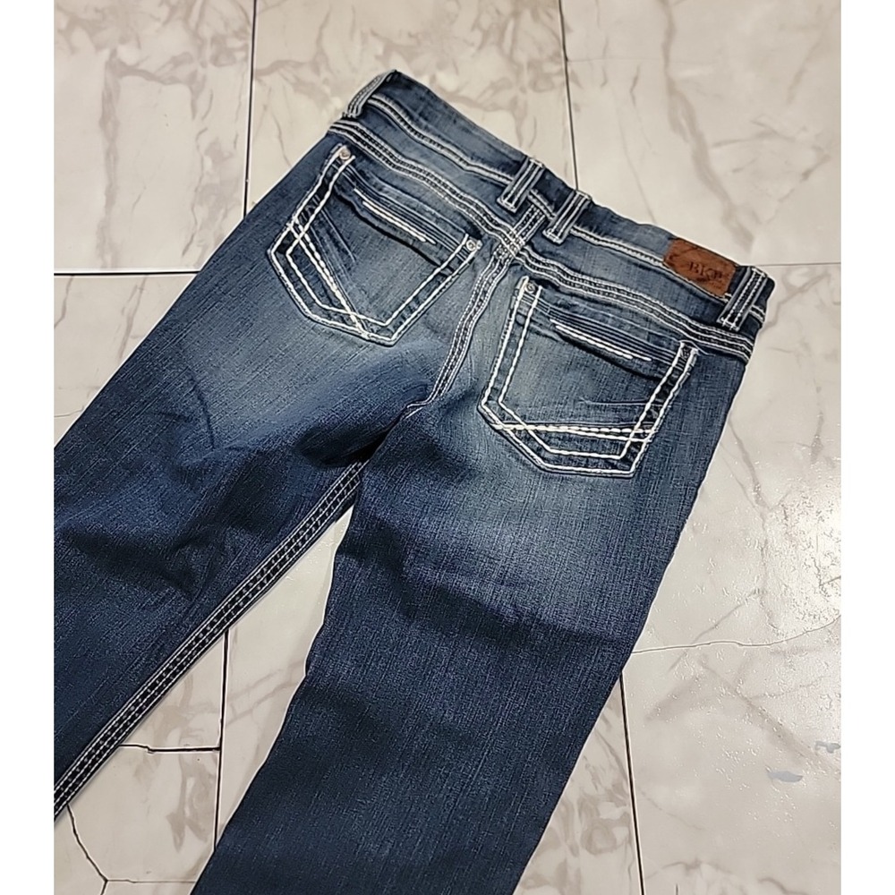 BKE Payton Regular Mid Rise Stretch Blue Denim Capris Women's 31